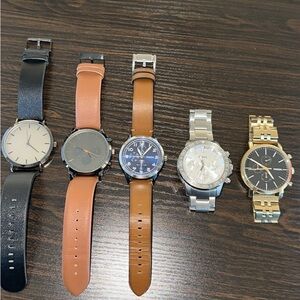 Set of 5 watches. Fossil.